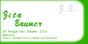 zita baumer business card